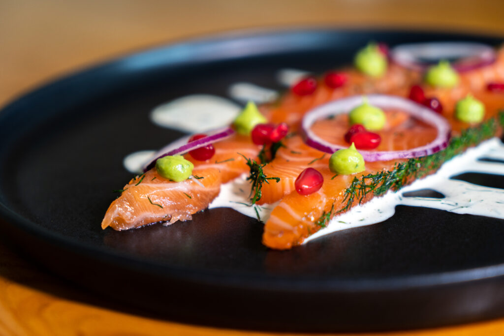 photo plat saumon gastronomique